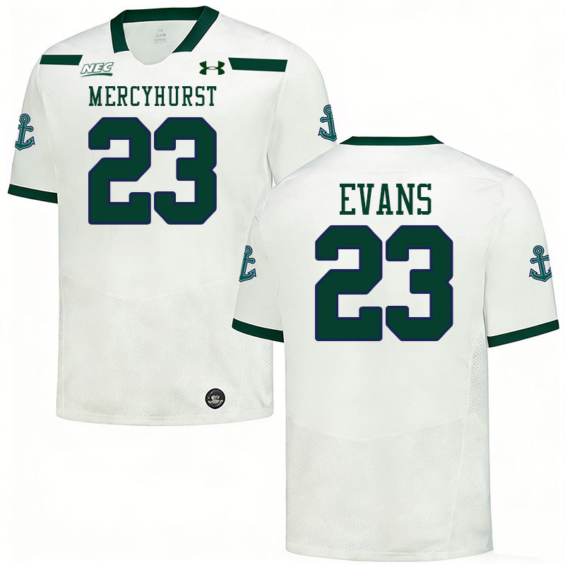 Mercyhurst Lakers #23 Dylan Evans College Football Jerseys,Uniforms Stitched-White